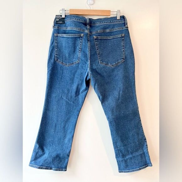 NWT J. Crew Flare Crop Mid Rise Jeans in All Day Stretch - Picture 9 of 13